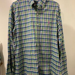 Ralph Lauren Mens plaid button up size Large